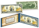 Golden Military Tribute $2 Bill - Authentic US Army Collectible