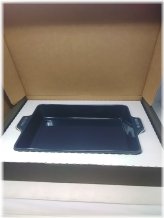 Slate Blue French-made Rectangular Baking Dish