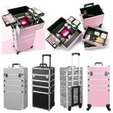 Rolling Beauty Organizer: 4-Wheel Makeup Storage Box