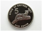 Eritrea 5 Cents Leopard Coin - 1997 Uncirculated