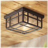 Rustic Bronze Flush Mount Ceiling Light