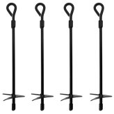 Blackout Ground Anchors, 15in - 4 Pack Heavy Duty Stakes