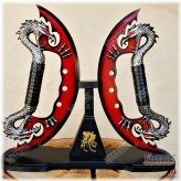 Dragon's Fury Display Dagger with Wooden Stand