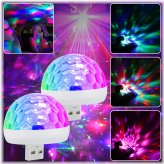 Color Beat Mini USB Disco Ball Light with Sound Activation