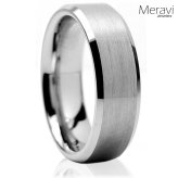 Silver Brushed Tungsten Band