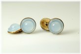 Moonstone Cuff Links - Antique Silver Finish