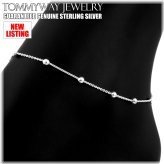 Silver Bead Anklet