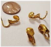 Vintage Brass Clip Earring Findings