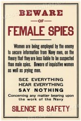 The Silent Observer: 1915 WWI Espionage Poster Replica