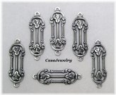 Filigree Sterling Silver Plated Ring Connector Set (6 Pieces)