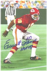 Emmitt Thomas Signed Chiefs Goal Line Art Card