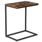 C-Shaped Metal Frame End Table