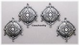 Antiqued Sterling Silver Plated Chandelier Rings - Set of 4