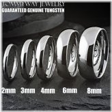 Polished Tungsten Carbide Ring Collection