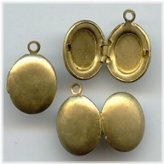 Vintage Brass Oval Charms