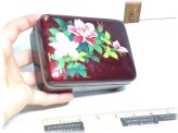 Ruby Blossom Copper Enamel Trinket Box