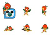 Florida Orange Bird Pin Set