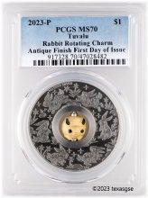 Australian Rabbit Charm Silver Coin