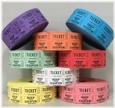 Colorful Raffle Ticket Rolls by Indiana Ticket Company