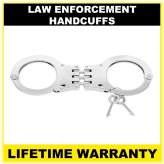 SecureCuff Double-Lock Metal Handcuffs - Silver