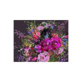 Blooming Greetings" Card Set - 20 Blank Note Cards with Wild Bouquet Design