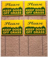 Respectful Lawn Reminder Signs for Dog Owners