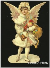 Embossed German Vintage Christmas Angel Die Cuts