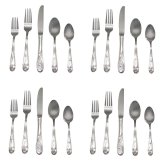 Poppies on Blue Stainless Flatware Set