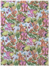 Vintage Easter Bunny Basket Eggs Wrapping Paper