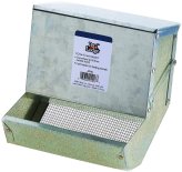 Galvanized Rabbit Feeder with Lid and Mesh Bottom