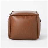 Elegant Leather Cube Ottoman - Studio McGee Collection