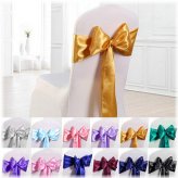 Satin Bow Tie Chair Decorations Set