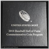 Baseball Hall of Fame Commemorative Silver Dollar (2014)