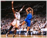 Mavericks Legend Autographed Game-Winning Shot Photo