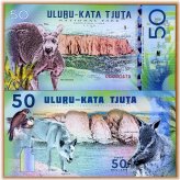 Kangaroo Polymer Banknote from Ulu?u-Kata Tju?a National Park, 2018