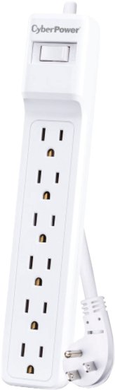 ElectroGuard 6 - Advanced Surge Protection Strip in White