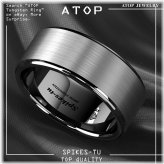 Midnight Tungsten Wedding Band for Men