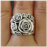 Rose Blossom Sterling Silver Ring