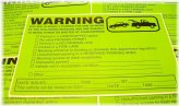 SecureSpot Towing Alert Stickers