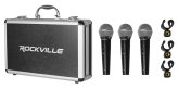 Triple Metal Microphone Set with Protective Case