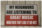 Neighborly Melodies Metal Plaque