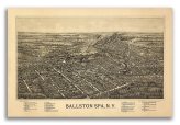 Ballston Spa Vintage City Map