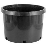 Black Plastic Planter Garden Grow Pots, 5 Pack