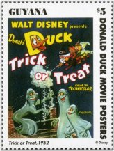 Guyana Trick or Treat Donald Duck 1952 Stamp
