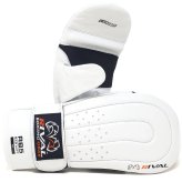 Champion Leather Hook and Loop Training Mitts - White