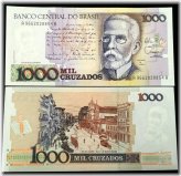 Brazilian 1000 Cruzados 1989 Banknote - Uncirculated