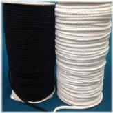 Braided Cotton Drawcord - White/Black