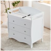 Nursery Diaper Station with 3 Drawers