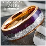 Purple Cosmos Tungsten Ring for Men