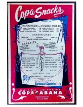 Copacabana Nights Menu Reprint